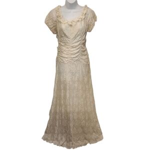 MARRIKA Nakk Lace Prairie Wedding Summer Beach Dress NWOT